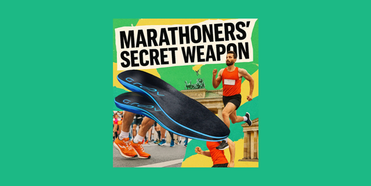 Marathon runners rely on custom insoles for arch support, impact absorption, and injury prevention. Groov Plush and Everyday insoles reduce fatigue, improve alignment, and boost performance mile after mile.