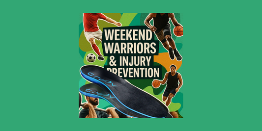 Weekend warriors face foot and ankle injuries from sudden high-intensity sports. Groov Plush insoles give pro-level arch support, cushioning, and alignment to improve performance and prevent sprains.