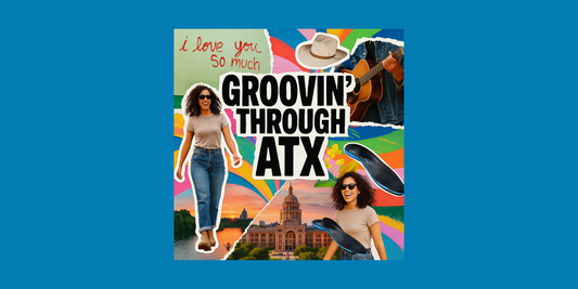 Groov Everyday and Luxe insoles for city walking in Austin. Comfort for brunch, bookstore trips, and Lake Austin sunset strolls without foot pain.