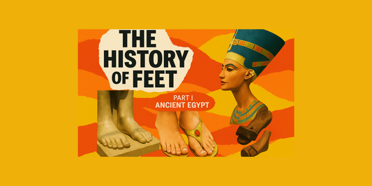 Ancient Egyptian sandals: jeweled papyrus and leather shoes as status symbols, early foot care, and inspiration for modern insoles.