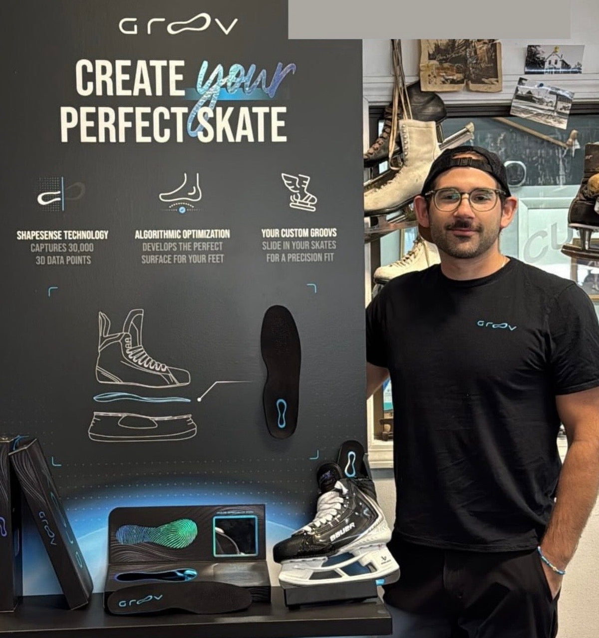 Dan standing next to a Groov display