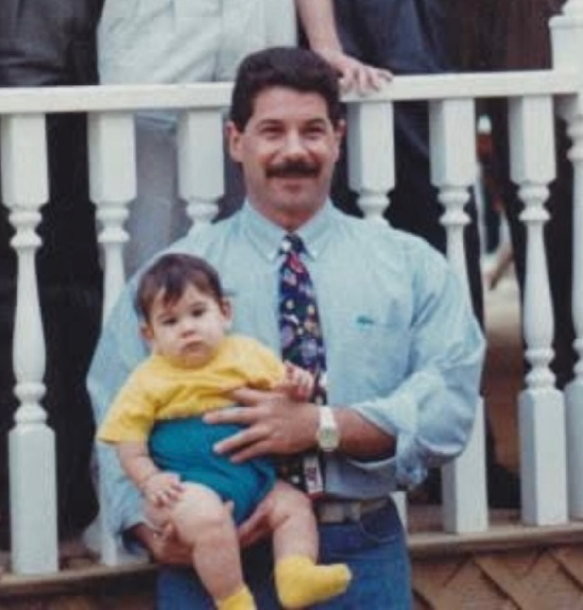 Dan and his father in 1992