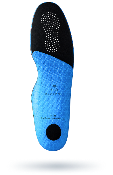 Bottom view of the custom insole