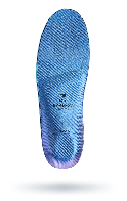 Bottom view of the custom insole