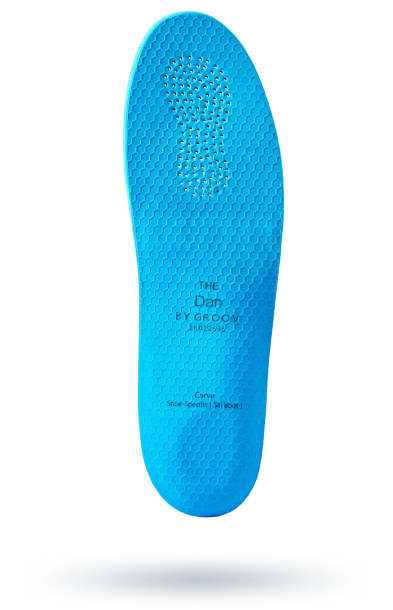 Bottom view of the custom insole