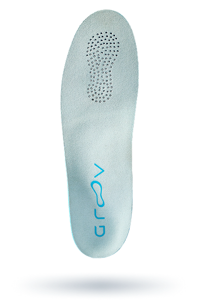 Top view of the custom insole