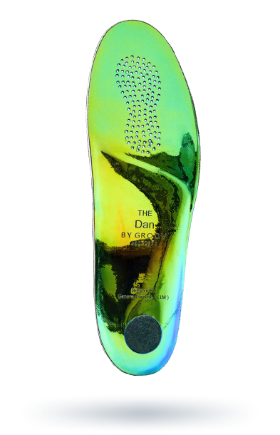 Bottom view of the custom insole