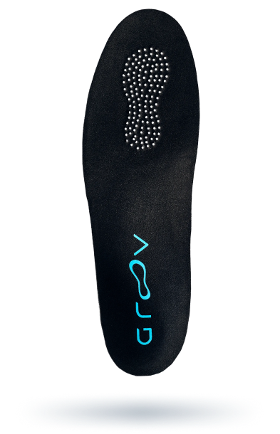 Top view of the custom insole