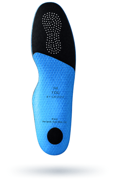 Bottom view of the custom insole
