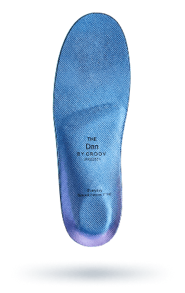 Bottom view of the custom insole