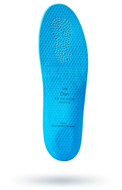 Bottom view of the custom insole