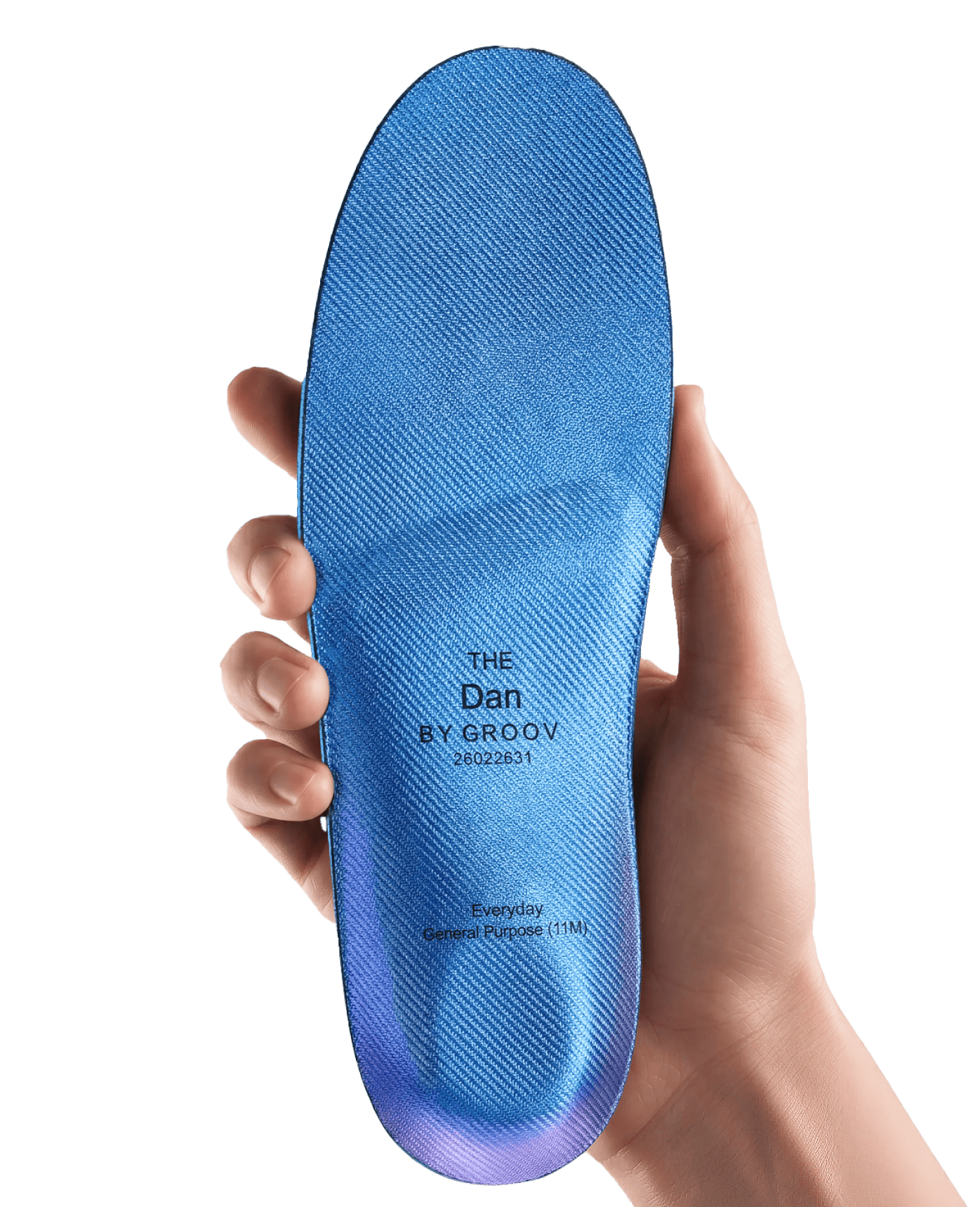 Custom insole held in hand