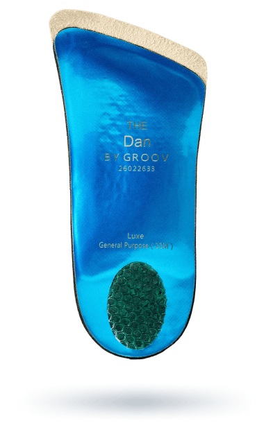 Bottom view of the custom insole