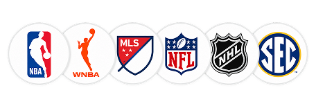 NBA, WNBA, MLS, NFL, NHL and SEC