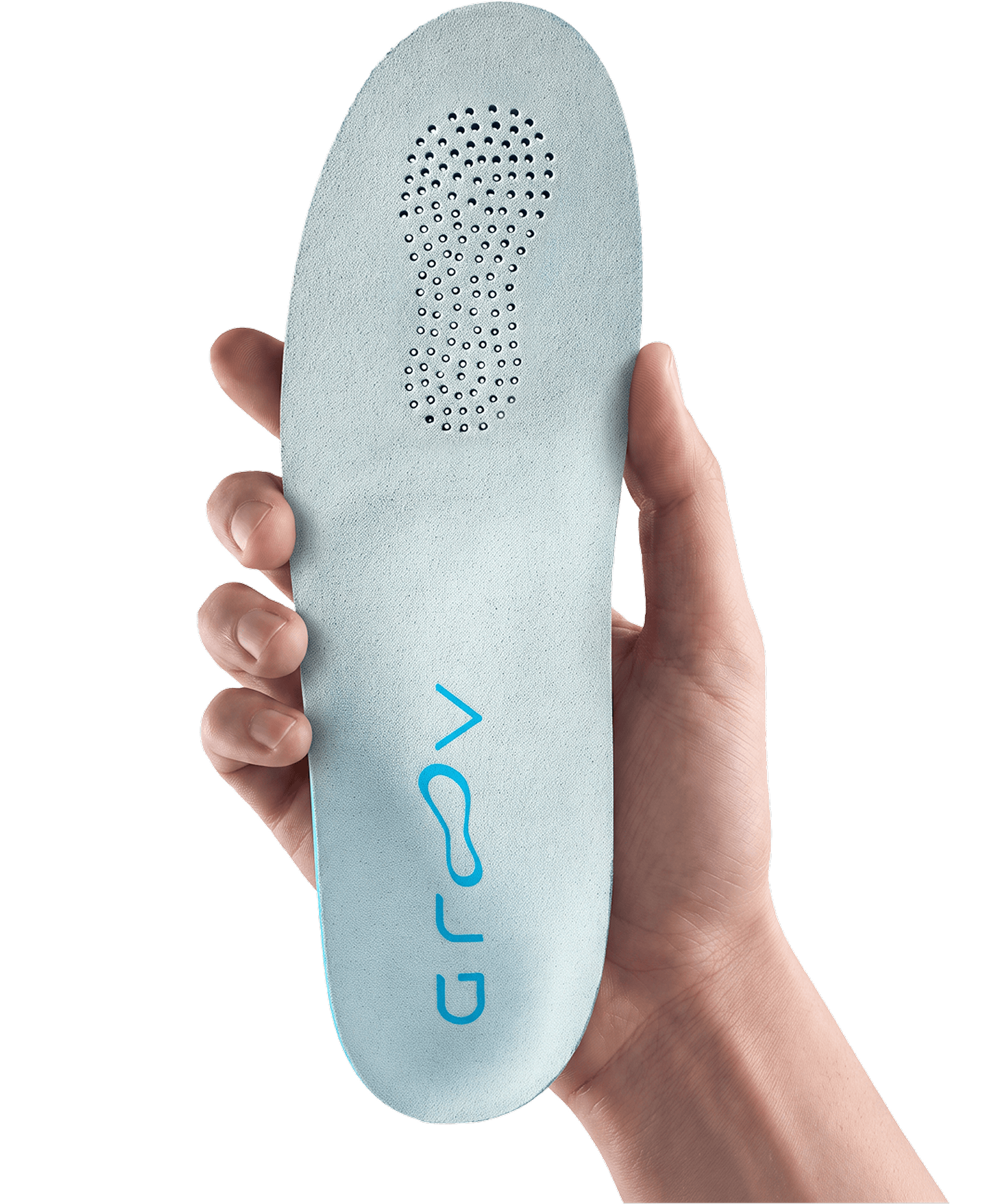The Carve custom insole held in hand