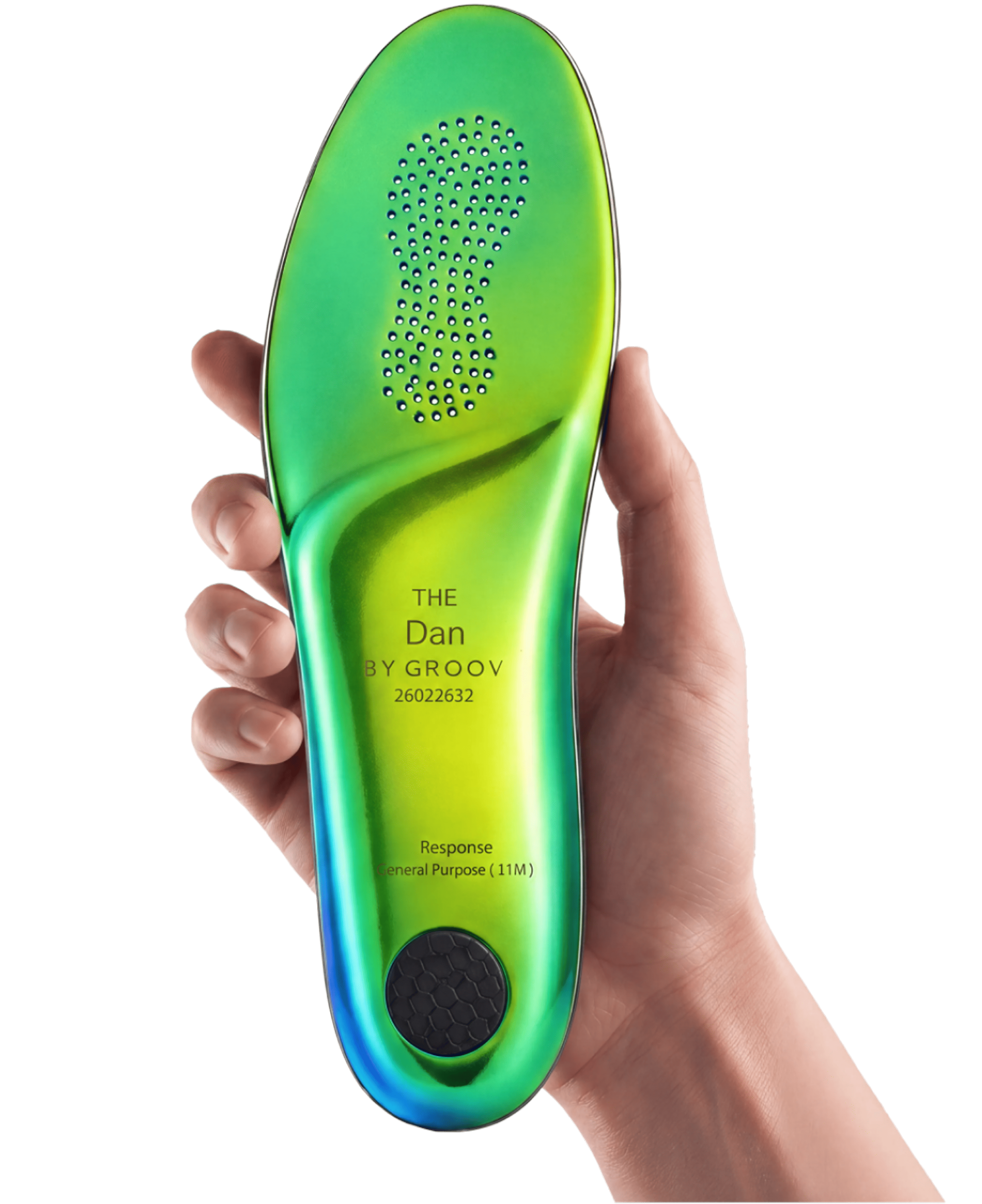 The Response custom insole held in hand
